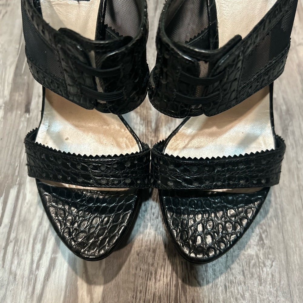 Gently used Christian Dior Black Mesh Heels! Size 36 1/2. - Picture 4 of 8